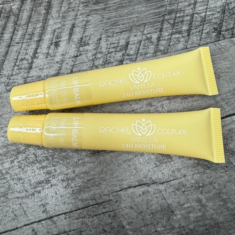 Rachel Couture Vanilla Lip Balm (2) Sealed New in Package .51 fl oz full size